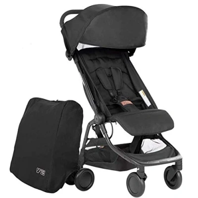 Immagine di Mountain Buggy Nano V3 (2020+) Passeggino in colore nero, con borsa da viaggio