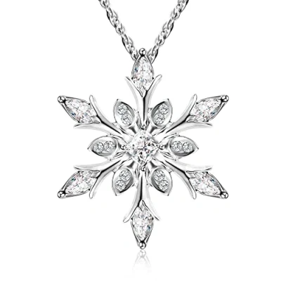 Immagine di murtoo Collana da donna con ciondolo a forma di fiocco neve cristalli in confezione regalo, Cristallo