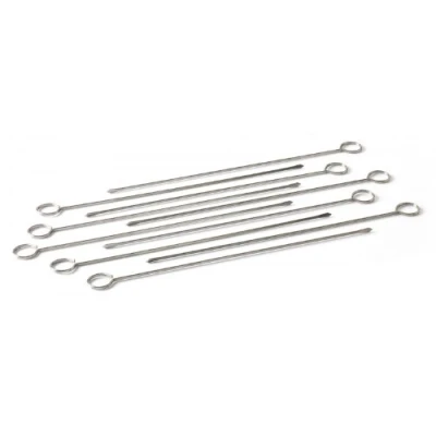 Immagine di barbecook Set di 10 spiedini in Acciaio Inossidabile, riutilizzabili, Utensili da Barbecue, 33 cm