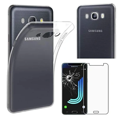Immagine di ebestStar Cover per Samsung J5 2016 Galaxy SM J510F, Custodia Silicone Trasparente, Protezione TPU Antiurto, Morbida Sottile Slim, Trasparente + Vetro Temperato