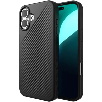 Immagine di ZAGG Luxe Snap Grafene Magnetico Back Cover Nero Apple iPhone 16 Plus