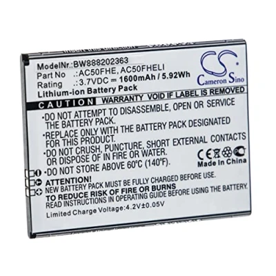 Immagine di vhbw batteria compatibile con Archos 50F Helium Lite, GX395872 smartphone cellulare (1600mAh, 3,7V, Li Ion)
