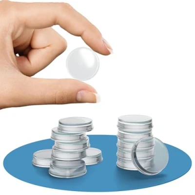 Immagine di galace fermaporta da parete autoadesivo, trasparente, 20 mm, set 6 pezzi, protezione ideale per la porta, parete,