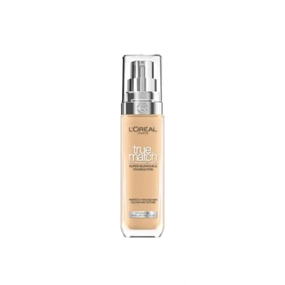 Immagine di Fondotinta liquido L&#039;Oreal Paris True Match, per la cura della pelle infuso con acido ialuronico, SPF 17, disponibile in 40 tonalità, 4D/4W, Naturel Dore/Golden Natural, 30 ml
