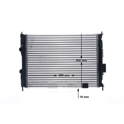 Immagine di MAHLE ORIGINAL CR 15 000S Radiatore motore 588 452 18 Alette di raffreddamento montate meccanicamente NISSAN: Qashqai / Qashqai+2 I