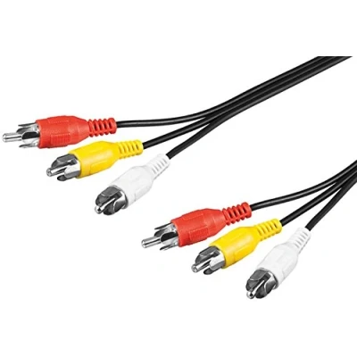 Immagine di goobay 50383 cavo di collegamento audio video composito, 3 x Cinch, 5 m Lunghezza del