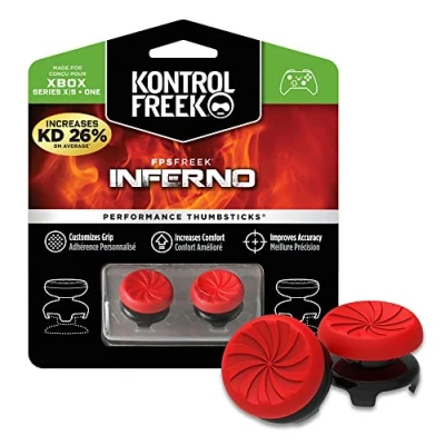 Immagine di KontrolFreek FPS Freek Inferno per Xbox One e Series X Controller Levette Performance 2 alte Concave Rosso