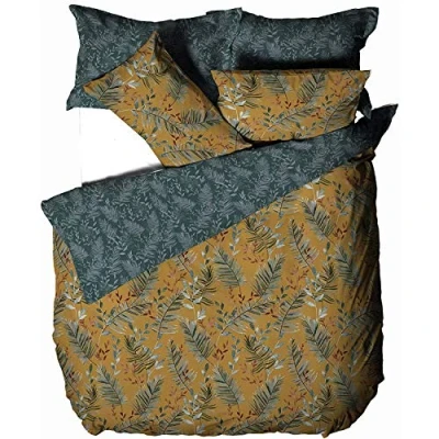 Immagine di furn. Mazari Set copripiumino, per letto king size, colore: senape
