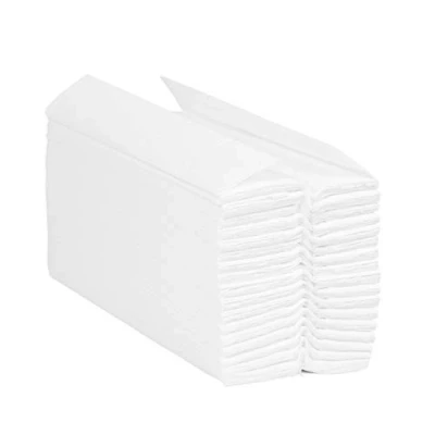 Immagine di Blake &amp; White Purely Smile PS1022 Asciugamano pieghevole a C, 2 strati, confezione da 2400, colore: Bianco
