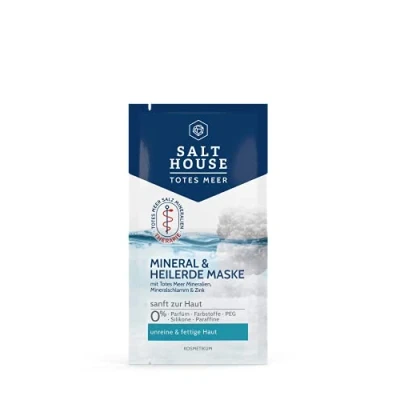 Immagine di Salthouse Mar Morto terapia minerale e curativa maschera facciale, con zinco fango del Morto, chiarisce, pulisce lenisce, 2 x 7 ml