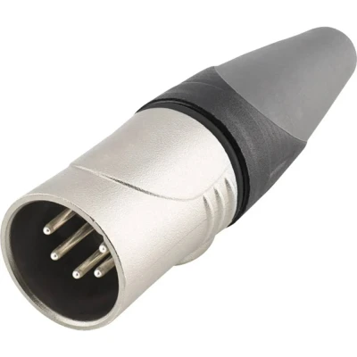 Immagine di Hicon HI X5CM HD Connettore XLR Spina dritta Numero Poli (num): 5 Nero, Argento 1 pz.