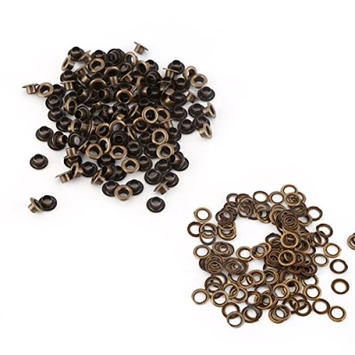 Immagine di Passacavi Occhielli in Ottone, metallici Accessori Craft Pelle con Rondelle per Riparazioni(4mm)
