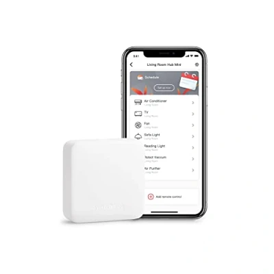 Immagine di SwitchBot Hub Mini Smart Remote Dispositivo IR, collegamento a Wi Fi, controllo del condizionatore d&#039;aria, compatibile con Alexa, Google Home, HomePod, IFTTT (White)…