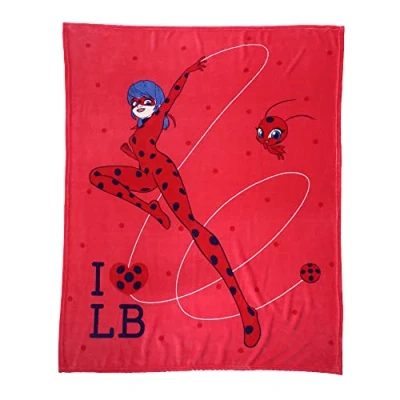 Immagine di Miraculous Ladybug Jump Plaid Cuddle 125 x 150, colore: Rosso