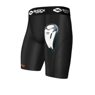 Immagine di Shock Doctor, Pantaloncini di compressione con sospensorio Bioflex per Ragazzi, Bianco (Weiß), S