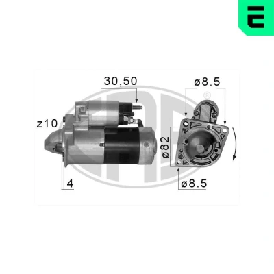 Immagine di ERA 220580A Motorino di avviamento 12 1,7 10 OPEL: Astra H GTC, Zafira B, Caravan, SAAB: 9 3 Sedan, Cabrio, 5 Sedan
