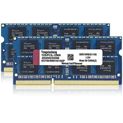 Immagine di 16GB Kit (2x8GB) DDR3L / DDR3 Ram 1600 MHz PC3L 12800S Sodimm 204 Pin CL11 Non ecc Unbuffered 2Rx8 Dual Rank Portatile Memoria per Apple Mac Laptop Notebook Computer