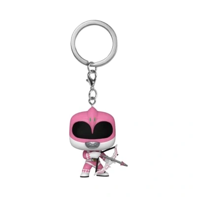 Immagine di Funko Pop! Keychain: Mighty Morphin Power Rangers 30th Pink Ranger TV Mini Figura in Vinile da Collezione Novità Portachiavi Riempitivi per Calze Idea Regalo