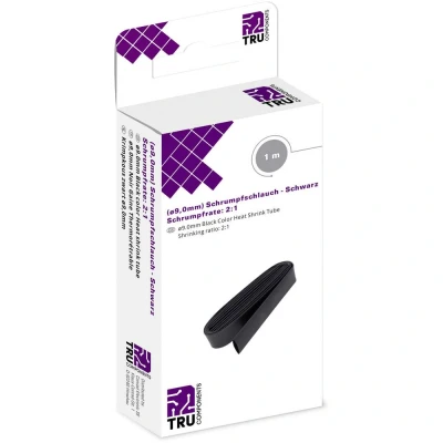 Immagine di TRU COMPONENTS T1904CA032 Termoretraibile senza colla Nero 9 mm 4.50 Restringimento:2:1 1 m