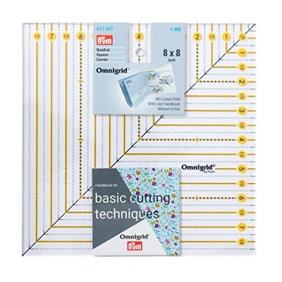 Immagine di Prym Patchwork Lineal Square 8 x inch Omnigrid Ruler, Transparent