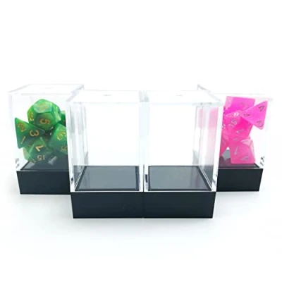 Immagine di Classic Brick Box for RPG Dice, Clear Plastic Dice Box, Case, Transparent Packaging,5pcs per set