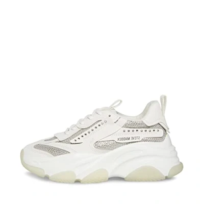Immagine di Steve Madden Possesso, Scarpe da Ginnastica Donna, Strass Bianchi, 39 EU