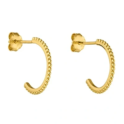 Immagine di PURELEI® Olani Orecchini a cerchio (oro, argento, oro rosa), da donna, in acciaio inox, resistente all&#039;acqua, diametro 1,4 cm, Argento sterling