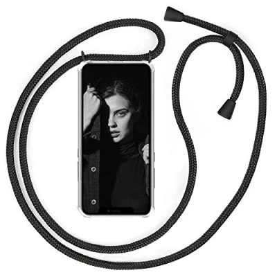 Immagine di YuhooTech Custodia con Cordino per iPhone 12, Cover Collana Practical Stylish, Trasparente Morbido Silicone Leggero Soft TPU Bumper Antiscivolo Case Cellulare Girocollo