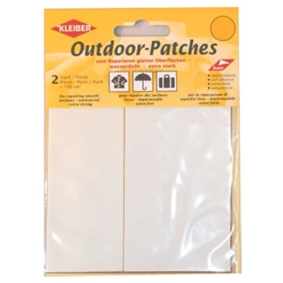 Immagine di Kleiber Confezione da 2 Toppe autoadesive in Nylon, 11,5 cm x 6,8 cm, Colore: Bianco, One Size