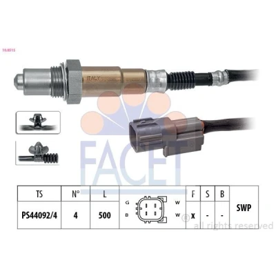 Immagine di FACET 10.8515 Sonda lambda con materiale di fissaggio riscaldato, planare, Filettatura prelubrificata HYUNDAI: i30 III Hatchback