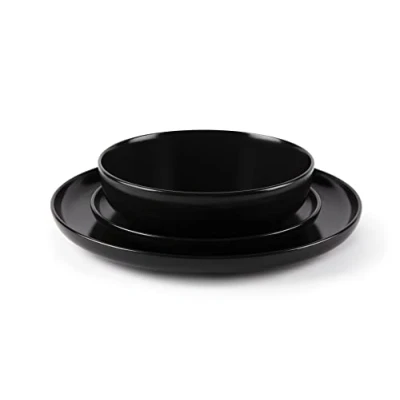 Immagine di Excelsa 65861, &quot;Nordic&quot; Servizio Tavola 12 Pezzi, Ceramica, Nero