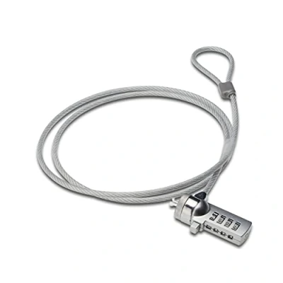 Immagine di ACT cavo di sicurezza per laptop da 1,5 m, antifurto portatile, serratura a 4 combinazioni, e PC AC9015