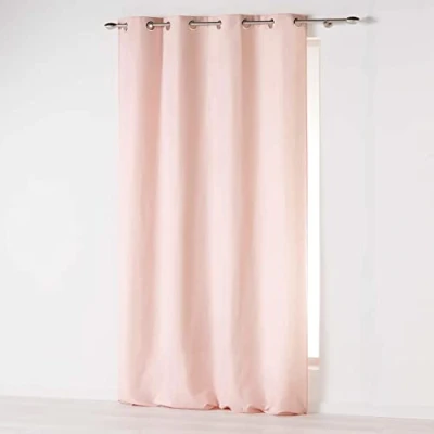 Immagine di douceur d &#039;intérieur tenda a occhielli 140 x 280 cm microfibra unita, Poliestere, Rosa pallido,