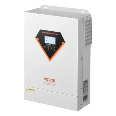 Immagine di VEVOR Invertitore Solare Ibrido, per Sistema Fuori Rete di Potenza A Onda Sinusoidale Pura Tutto in Uno, 48 V CC 220/230 CA, 6000 W, con Regolatore da 120 Integrato