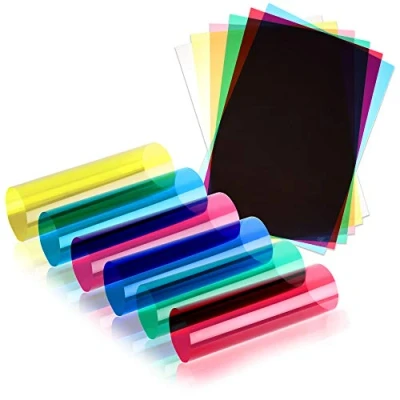 Immagine di HaberCrafts Pellicole in plastica acetata trasparenti, formato A4, colori assortiti (6 fogli).