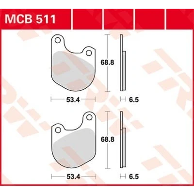Immagine di TRW Organic Allround MCB511 Kit pastiglie freno