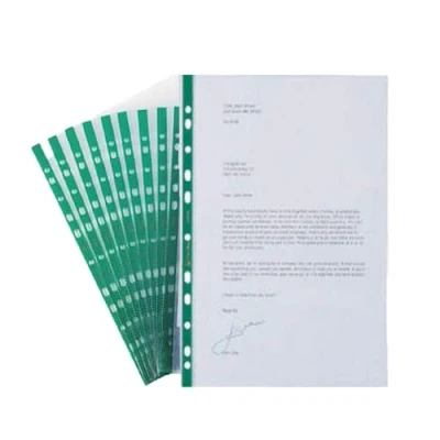 Immagine di 2 UR DOOR buste trasparenti resistenti, formato A4, in poliestere da 90 micron, cartelle prive di acidi, raccoglitori ad anelli, portadocumenti rinforzati, ideali