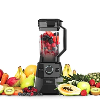 Immagine di Cecotec Frullatore Power Black Titanium 1000. 1000 W, lama a 6 foglie con rivestimento in titanio nero, caraffa vetro da 1,5 l, 5 velocità. (2000 Nero)