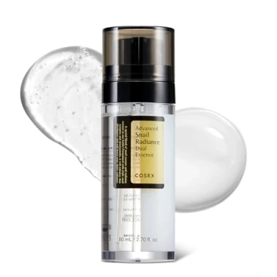 Immagine di COSRX Niacinamide 5% + Snail Mucin 74% Dual Essence, Anti aging Face Serum for Dull Skin, Hydrating, Brightening, Repairing, 2.70 fl.oz / 80ml, Sensitive Not Tested on Animals, Korean Skincare