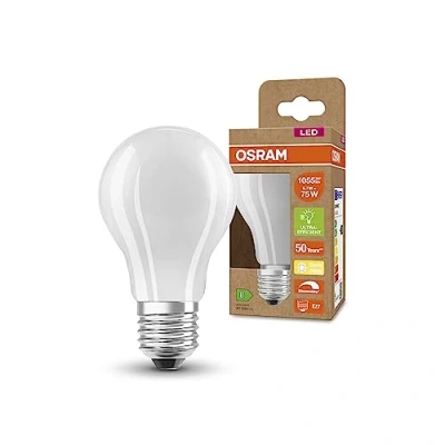 Immagine di OSRAM Lampada LED SUPERSTAR+ CLASSIC A GLFR 75, E27, goccia, 5.7W, 1055lm, 2700K, luce bianca calda, dimmerabile, filamento LED, basso consumo energetico, classe di efficienza energetica B
