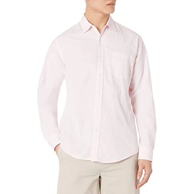 Immagine di Amazon Essentials Camicia Casual in Popeline a Maniche Lunghe vestibilità Regular Uomo, Rosa, L