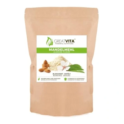 Immagine di Farina di mandorle MeaVita, scottata e disolea, 1 confezione (1x 800g) in un sacchetto