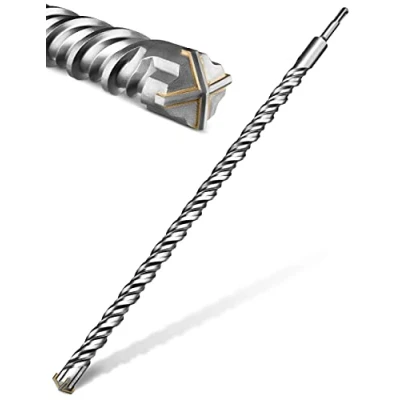 Immagine di KSP TEC® Punta per trapano SDS Plus 20 x 600 mm cemento con 4 taglienti pietra lunga Confezionata in una pratica scatola girevole (SDS mm)