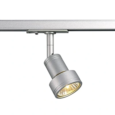 Immagine di SLV monofase, Spot LED, faretto, Lampada a soffitto, Sistema binari, Illuminazione da Interno / GU10, 50 W, Puri QPAR51 50W Grigio Argento