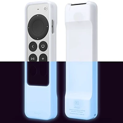 Immagine di elago Custodia R1 Compatibile con Telecomando Apple TV 4K Siri 3a Generazione(2022) e 2a Generazione(2021) Tecnologia Magnetica, Cordino Incluso, Ottima Presa, Assorbimento degli Urti (Nightglow Blu)