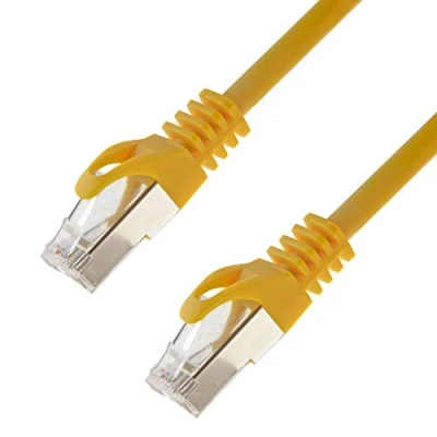 Immagine di cavo di rete S/FTP PIMF, cat. 7, 10 m, giallo, patch Gigabit Ethernet LAN DSL CAT7
