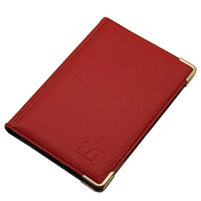 Immagine di Porta carte di credito con 12 scomparti MJ Design Germany Made in UE diversi colori e designs (Design 2 / Rosso)