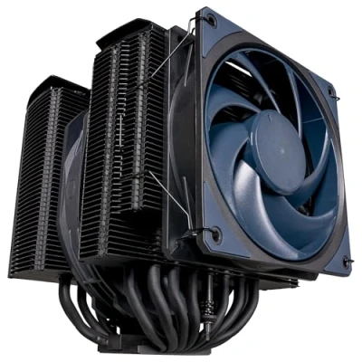 Immagine di Cooler Master MasterAir MA824 Stealth CPU Air Doppio dissipatore, ventole Push Pull Mobius 135 120, 8 tubi calore compositi superconduttivi, spazio RAM completo Compatibile Intel e AMD