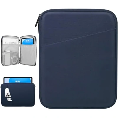 Immagine di Dadanism 9 11&quot; Custodia Sleeve per Tablet Compatibile con iPad Air 2024, 10,2 2021 2019, PRO 11 M4 2024 2018, 5/4 10,9 10a Gen, Galaxy Tab S9 FE/A8/A9+, Indaco