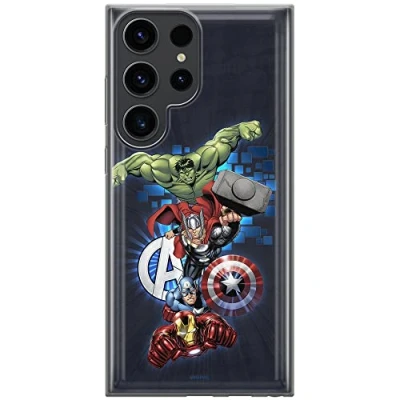 Immagine di Ert Group custodia per cellulare Samsung S23 ULTRA originale e con licenza ufficiale Marvel, modello Avengers 001 adattato in modo ottimale alla forma dello smartphone, TPU